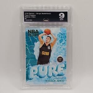 Nikola Jokic Pure Players 2024-25 Panini NBA Hoops #3 Graded 9 Gem Mint NBA